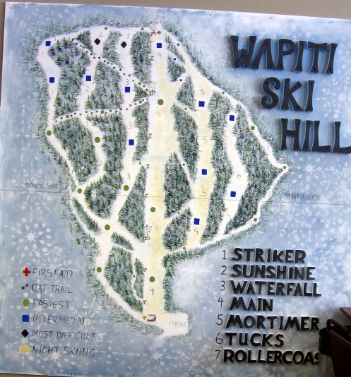 Wapiti Ski Hill Sign