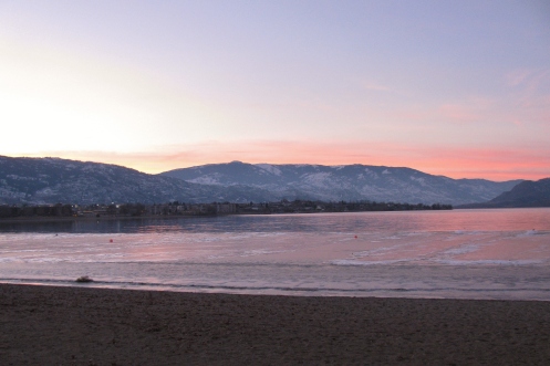 Sunset Over Icy Osoyoos Lake 2