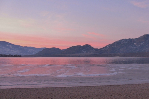 Sunset Over Icy Osoyoos Lake 3
